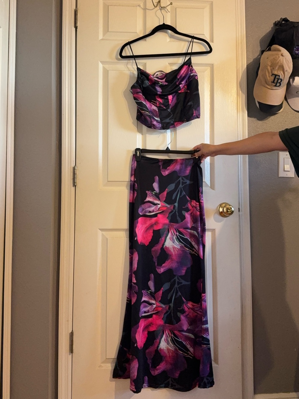 Floral maxi skirt set